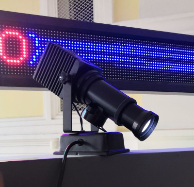 Гобо проектор IGP S4 для рекламы на ЖД Вокзале